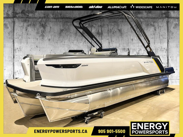 2023 Manitou Pontoon EXPLORE SWITCHBACK 22 WITH MAX TRIFOLD BENC in Powerboats & Motorboats in Oakville / Halton Region - Image 2