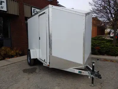 *** INCLUDES FREIGHT & PDI - Just Add Taxes 6 X 12 Aluminum V-Nose Single Axle Enclosed Cargo Traile...
