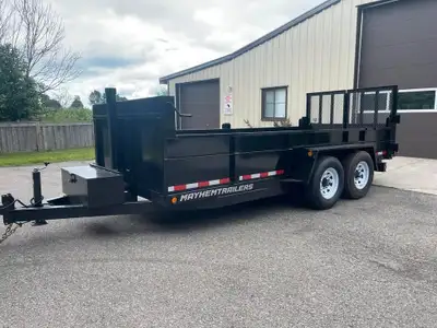 Mayhem trailers 76"x 16' combo dump $11999 d rings dropped axles ramp gate tarp kit 2 7000lb axles w...