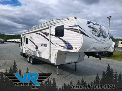 VR Thetford Paiement à partir de 0$/sem. + TX. 2013 Palomino Puma 276RLSS Fifth wheel 27 pieds et 77...