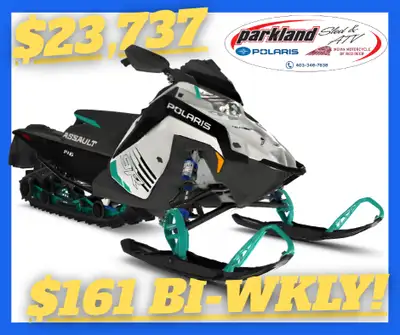 PAYMENTS LOW AS $161 BIWKLY! 2025 POLARIS Switchback Assault 9R 146 2.0. WHITE---RAD GREEN, VELOCITY...