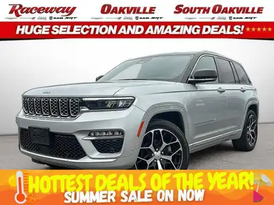 2024 JEEP GRAND CHEROKEE SUMMIT RESERVE 4X4 Silver Zynith Global Black and Palermo Leather Seats 3.6...