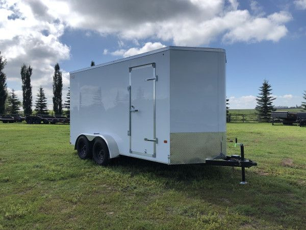 2026 Prairie Road 7'x14' Cargo Sport Trailer Tandem White Ramp D in Cargo & Utility Trailers in Calgary - Image 2