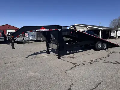 2025 Canada Trailer 102 x 24ft Deckover Gooseneck Tiltbed Full Deck Tilt 2 - 7 000lb Axles w/ 16in....