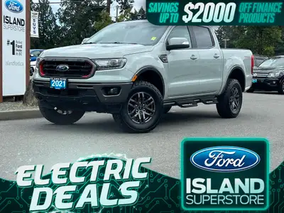 This 2021 Ford Ranger Lariat has a Cactus Grey Exterior and Ebony Leather Interior with seating for...