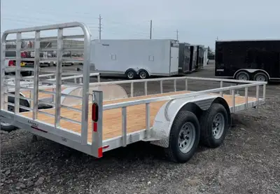New 2022 7x16 Aluminum Legend Utility Trailer -Open Deluxe Model from Legend -GVWR: 5000lbs GVW: 126...