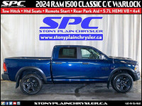 This 2024 Ram 1500 Classic Crew Cab Warlock 4x4 pickup truck with heated seats, tow hitch, 5.7L HEMI... (image 1)