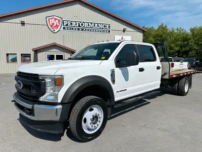 Ready for work! Heavy Duty Ford F-550 Crew Cab n Chassis 6.7L PowerStroke Diesel 4x4. 11' Flat bed w...