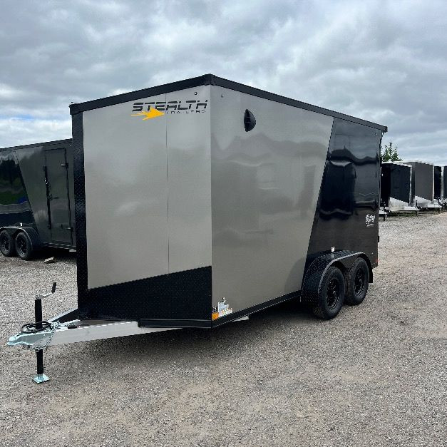 Aluminum 7x14 7FTv INT Height Blackout Enclosed Trailer in Cargo & Utility Trailers in Hamilton - Image 2