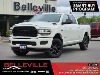 Recent Arrival! Odometer is 58865 kilometers below market average! Pearl White 2022 Ram 2500 Limited...