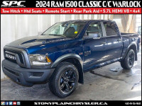 This 2024 Ram 1500 Classic Crew Cab Warlock 4x4 pickup truck with heated seats, tow hitch, 5.7L HEMI... (image 6)