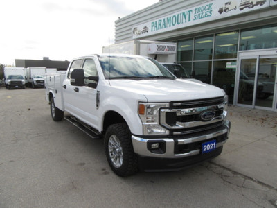  2021 Ford F-350 GAS CREW CAB 4X4 NEW SERVICE BODY / 2 IN STOCK