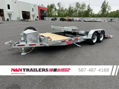 gooseneck bumper pull dump trailer galvanized lowbed flatdeck equipment deck over landscape utility...
