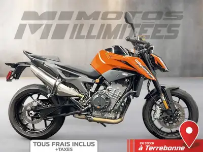 KTM 790 DUKE 2023 Orange et Noir 16717 km au compteur. Motos Illimitées Terrebonne. Prix de vente in...