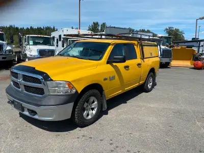 2015 RAM 1500 Tradesman Quad Cab 4WD With work canopy, 5.7L V8 OHV 16V engine, 8 cylinder, automatic...