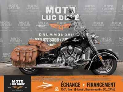 Indian Motorcycles Chief Vintage 2016 118 018 KM PARE-BRISE GUIDON SURÉLEVÉ DOSSIER CONDUCTEUR SACOC...
