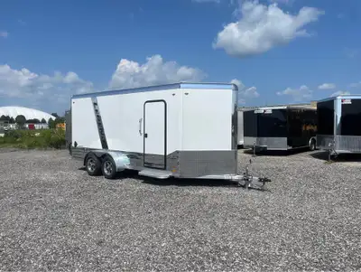 New 2024 7x16 Enclosed Aluminum Trailer -One in stock, Stock#8593 -25 Year Warranty Roof, 10 year wa...