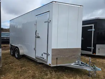 1 New 2025 Gator Elite 7'X16' 7' High w/ramp 2 3500LBS axles Galvanized frame Screwless exterior wal...