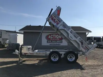N&N INNO SERIES 5'x10' TANDEM AXLE GALVANIZED DUMP TRAILER: 5 TON Why settle for less when you can h...