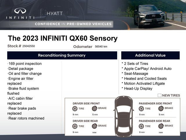2023 INFINITI QX60 Sensory - 2 Sets of Tires | Seat-Massage in Cars & Trucks in Calgary - Image 3