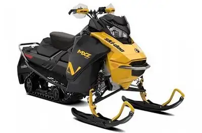 NEW 2025 Ski-doo MX-Z Neo + in neo yellow/black. This entry-level 1-up snowmobile features the Rotax...