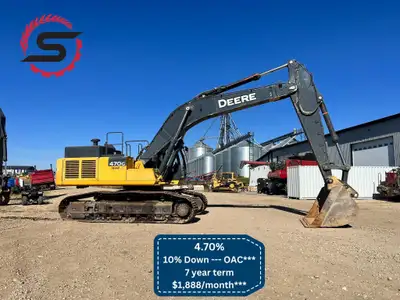 2015 Deere 470G LC Excavator Located near Westlock Alberta HRS: 9,880 Rear View Camera, 12 ft 7 in S...