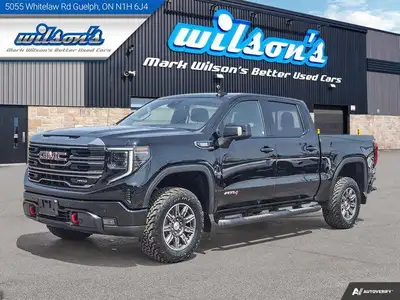Look at this certified 2024 GMC Sierra 1500 AT4 Crew | Duramax Diesel | Leather | Cooled + Heated Se...