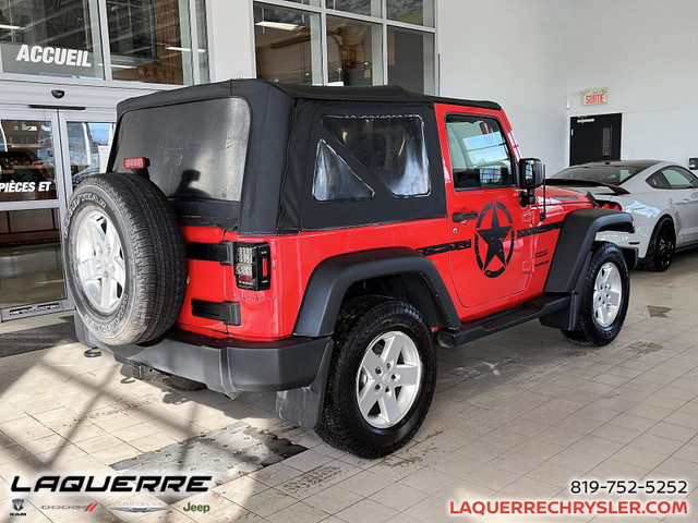 Jeep Wrangler 4 RM 2 portes Sport 2016 à vendre in Cars & Trucks in Victoriaville - Image 4