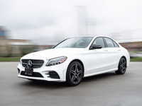 2020 Mercedes Benz C-300 AMG PKG White Exterior on Black Interior comes with Navigation, Back up Cam... (image 2)