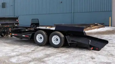 Hydraulic Drop Deck Float Trailer By Miska Trailers - Made in Canada Easy to Load, 7 Ton Models star...