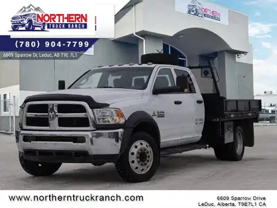 WAS: $39900 NOW: $36900 plus taxes and licensing fees2015 RAM 5500 4X4 CREW CAB FLAT BED TRUCK CUMMI...