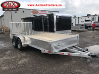 ACTIONS ALUMINUM 7x16 UTILITY TRAILER WITH REAR MESHED GATE