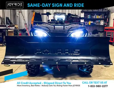 With Polaris Plow Kit & Winch! Ask about our no payments for 6 months PLUS up to $5,000 rider cash b...