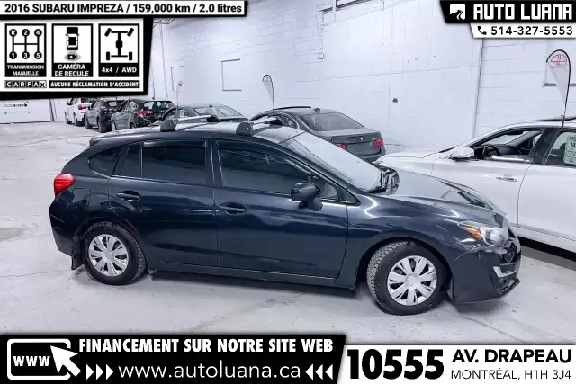 2016 SUBARU Impreza 2.0i MANUEL/CAMERA/CRUISE CONTROL/BLUETOOTH in Cars & Trucks in City of Montréal - Image 4