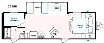 Camp comfortably with family and friends in this Coleman Lantern Series bunkhouse travel trailer. Mo...