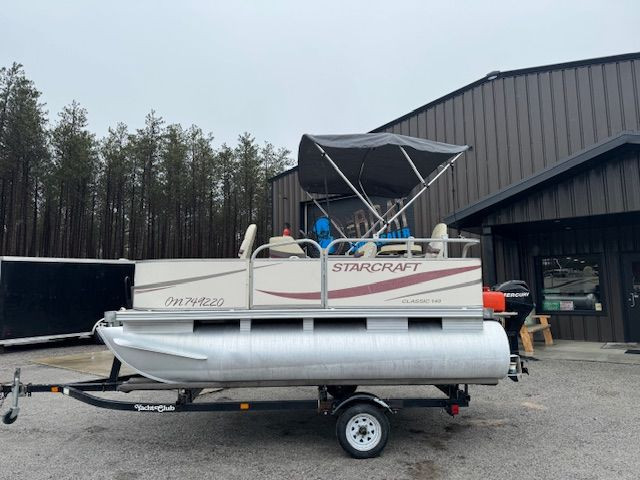 2006 14' STARCRAFT PONTOON 20HP 4-STROKE in Powerboats & Motorboats in Peterborough - Image 2