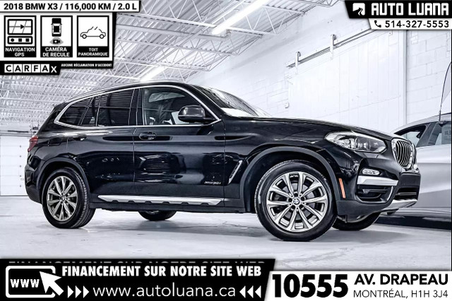 2018 BMW X3 xDrive30i TOIT PANO/CAMERA/NAVI/AMBIANT LIGHT/SENSOR in Cars & Trucks in City of Montréal