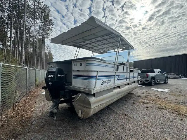 2007 40HP MERCURY 4-STROKE EFI PONTOON BOAT WORK BOAT in Powerboats & Motorboats in Peterborough - Image 3