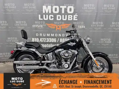 Harley-Davidson FLSTF Fat Boy 2013 31 271 KM MOTO CANADIENNE MOTEUR 103 PO CUBE ROUES CHROMÉES DOSSI...