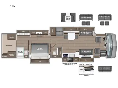 Entegra Coach Anthem Class A diesel motorhome 44D highlights: Master Suite Full and Half Bath Power...