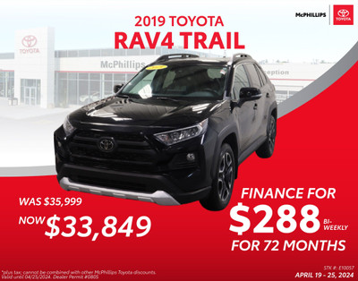 2019 Toyota RAV4 Trail AWD | HTD SEATS | HTD STEERING WHEEL