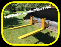 clamp to bucket PALLET FORKS, 2000lb capacity -IN STOCK