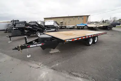 Come check out this 16 deckover trailer. It has tandem 5200 lb axles with electric brakes and a payl...