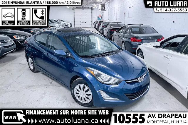2015 HYUNDAI Elantra GLS TOIT OUVRANT/CAMERA/AIR CLIM/CRUISE in Cars & Trucks in City of Montréal - Image 2