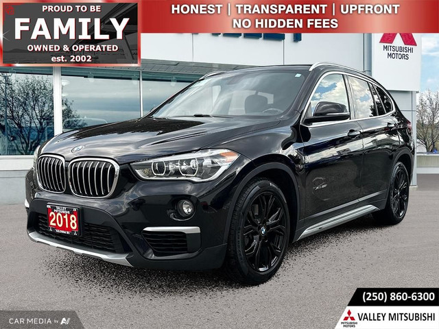 2018 BMW X1 XDRIVE328i, LEAHTER, ROOF, NAV, HEATED SEATS, AWD in Cars & Trucks in Kelowna