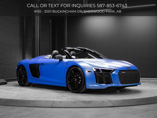 2017 Audi R8 V10 Spyder | Matte Blue Vinyl Wrap | Titanium in Cars & Trucks in Strathcona County