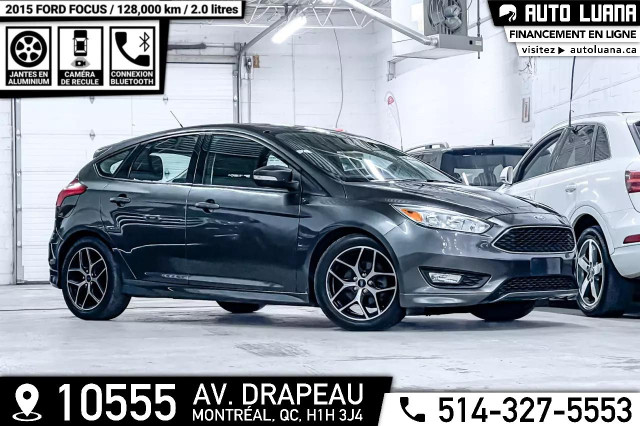 2015 FORD Focus SE CAMERA/MAGS/BLUETOOTH/DEMARREUR/128,000km in Cars & Trucks in City of Montréal