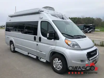 Roadtrek Class B gas motorhome Zion Slumber highlights: Large Windows Power Awning Wet Bath Side-Fac...