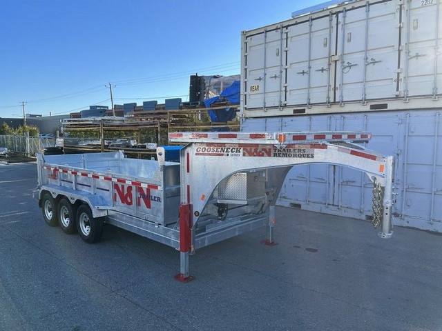 Dompeur gooseneck HD 7X16, N&N, HD82192G21K, jack hydro in Cargo & Utility Trailers in City of Montréal - Image 3
