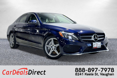 2017 Mercedes-Benz C-Class C300 4MATIC/ AMG Pkg/NAVI/Leather/Sun